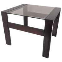 Vintage Rookglas Design Jaren 70 Side Table.