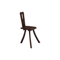 French Brutalist Tripod Chair