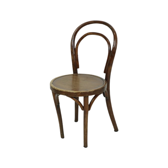 Vintage Massief Houten Kinderstoel Thonet Stijl 1