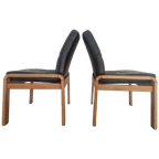 Vintage Sedus Eiken En Leer Design Fauteuils thumbnail 1
