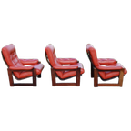 Coja Armchairs Lederen Bekleding Palissander Frame thumbnail 1