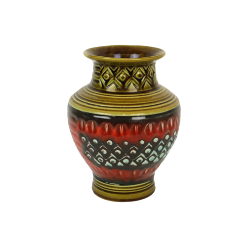 Vintage Bay Keramik Vaas West Germany Geglazuurd Aardewerk 552-17