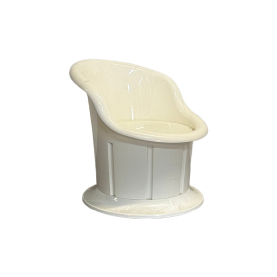 Vintage Popptorp Fauteuil Wit Van Knut & Marianne Hagberg Voor IKEA 1