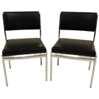2 X Vintage Zwarte Stoelen, Jaren 60 thumbnail 1