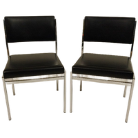 2 X Vintage Zwarte Stoelen, Jaren 60