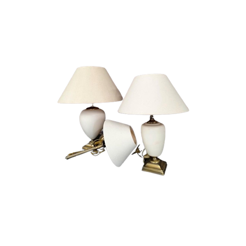 Set Van Drie Vintage Lampen