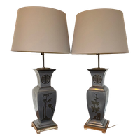 Paar Tafellampen In Chinoiserie Stijl