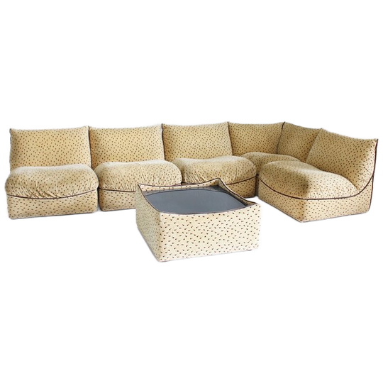 Vintage Modulaire Elementen Sofa Bank Italie Jaren 70 1