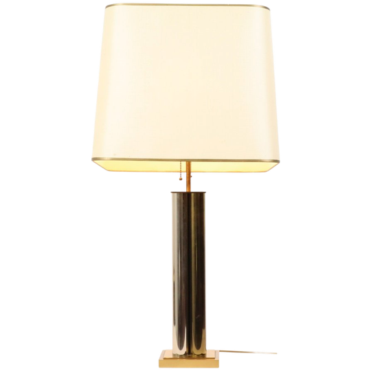 Indrukwekkende Hollywood Regency Tafellamp Messing 83cm 1