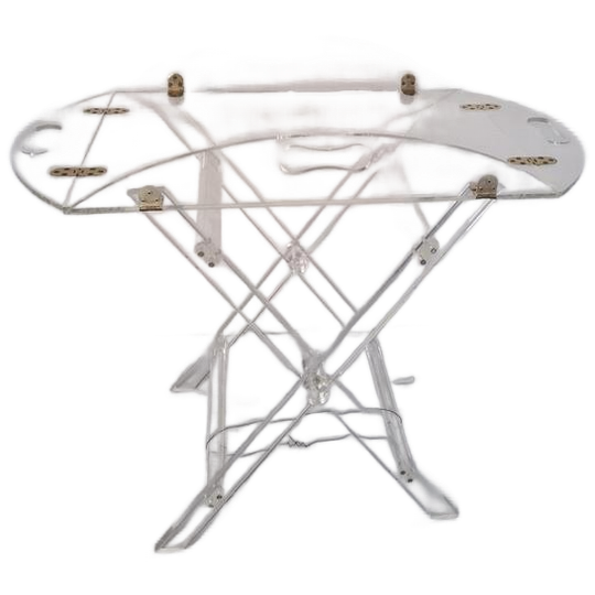 Vintage Butler Tafel Regency Perspex Acrylic Design. 1