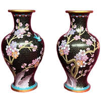 Paar Cloisonné Vazen.
