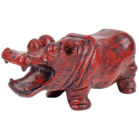 Vintage Hout Beeld Hippo Nijlpaard Sculptuur Oosters ‘70