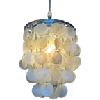 Opaline Capiz Parelmoer Chrome Frame Schelp Hanglampen Meerdere Beschikbaar thumbnail 1