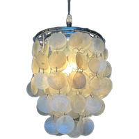 Opaline Capiz Parelmoer Chrome Frame Schelp Hanglampen Meerdere Beschikbaar