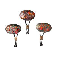 Amazing Enamelled Coat Hooks By Harvey Creazioni 1960. 20 X 14 X 7 Cm Depth.