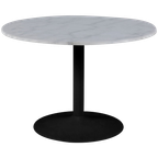 Carrara Eetkamertafel - Ø110 Cm - Marmer - Zwarte Poot thumbnail 1
