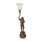Tafellamp Met Zamak Beeld Druivenplukker thumbnail 1