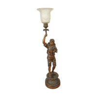 Tafellamp Met Zamak Beeld Druivenplukker