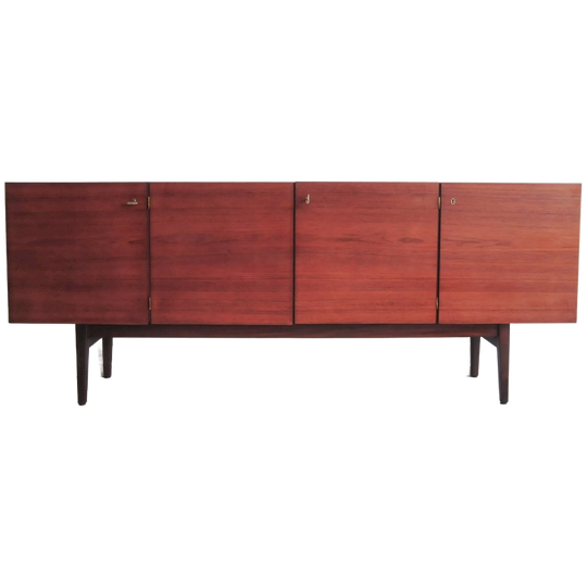 Vintage Deens Dressoir Zwart Wit Lades 1