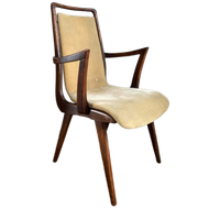 Vintage Design Stoel Met Velours Bekleding