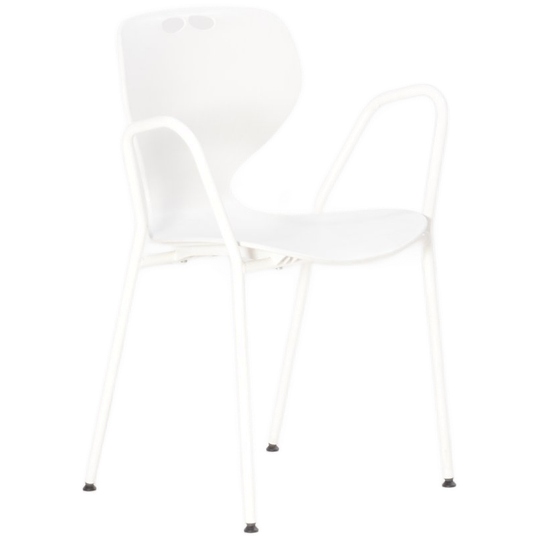 Kantinestoel Ahrend 450, Wit, 4-poot Onderstel 1
