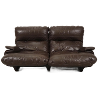 Ligne Roset Marsala 2 Zit Sofa - Bruin Leder