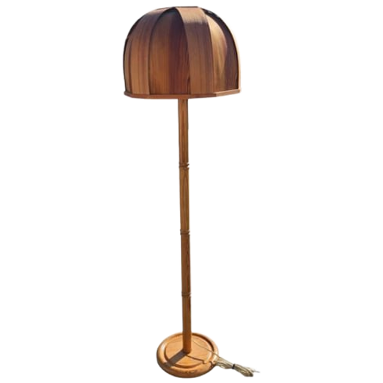 Gb Solbackens Svarveri - Grenenfineer - Vloerlamp - Zweden - 1970's 1