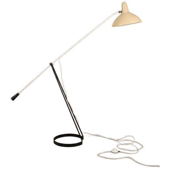 Tivoli Vloerlamp Van Floris Fiedeldij Voor Artimeta Met Gele Kap, 1950s 1