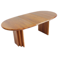 Vintage Deense Ovalen Uitschuifbare Eettafel Burchardt-nielsen Møbelfabrik