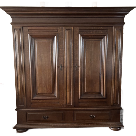 Prachtige Vintage Eikenhouten Kast / Buffetkast / Servieskast 1