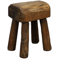 Vintage Kruk Primitief Brutalist Folkart Style