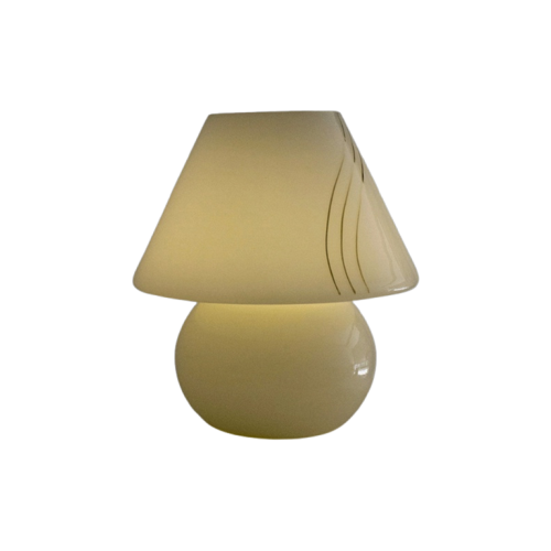 Vintage Glazen Mushroom Lamp