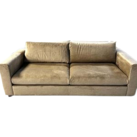 4x6 sofa 3-zitsbank In Beige Velours 1