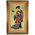 Vintage Geborduurde Geisha thumbnail 1
