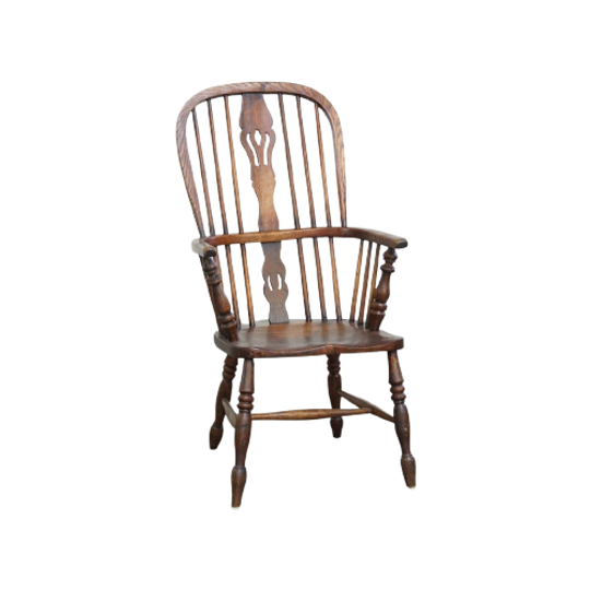 Charmante, Antieke Engelse Highback Windsor Eetkamerstoel Met Een Prachtig Patina 1