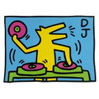 Keith Haring (1958-1990), Untitled Dj 1983, Licensed By Artestar Ny, Printed In U.k thumbnail 1
