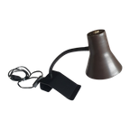 Vintage - Tafellamp - Bureaulamp - Anvia - Zwart- Bruine Kap. thumbnail 1