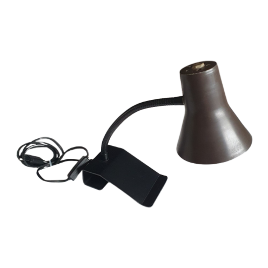 Vintage - Tafellamp - Bureaulamp - Anvia - Zwart- Bruine Kap. 1