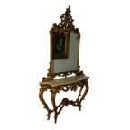 Baroque Style Console With Mirror. thumbnail 1
