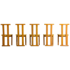 Symmetrische Postmoderne Italiaanse Eetkamerstoelen In Beuk, 1980 thumbnail 1