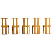 Symmetrische Postmoderne Italiaanse Eetkamerstoelen In Beuk, 1980