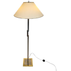 Herda Holland - Vloerlamp - Messing - Chroom - 3E Kwart 20E Eeuw thumbnail 1