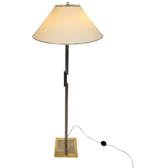 Herda Holland - Vloerlamp - Messing - Chroom - 3e Kwart 20e Eeuw 1