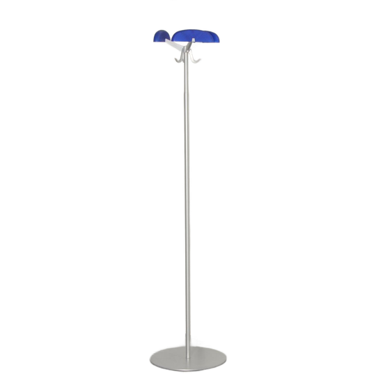 Kartell Enzo Mari Design Kapstok, Blauw / Aluminium, 170 X 40 Ø Cm 1