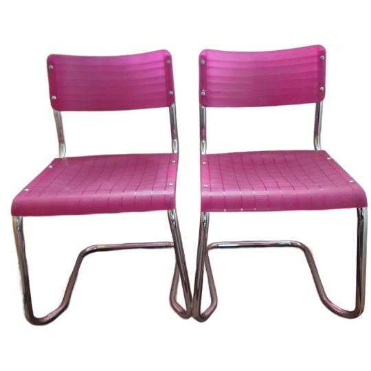 Twee Superleuke Roze Spilimbergo Italy Stoelen 1