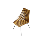 Rare Model 218 Slat Chair By Rohé Noordwolde The Netherlands 1961 thumbnail 1