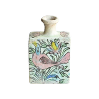 Qajar Fles Met Vogel Decor