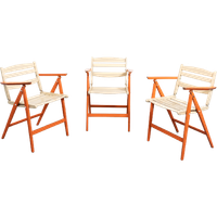 Set Of 3 Chairs / Tuinstoelen From Gio Ponti For Fratelli Reguitti