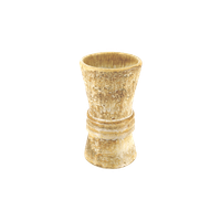 Beige Aardewerk Vaas Zandloper Vorm