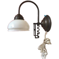 Lumi Lamp Muurlamp Met Melkglazen Kap